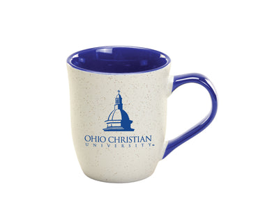 Ohio Christian Univ. Granite Mug with Royal handle