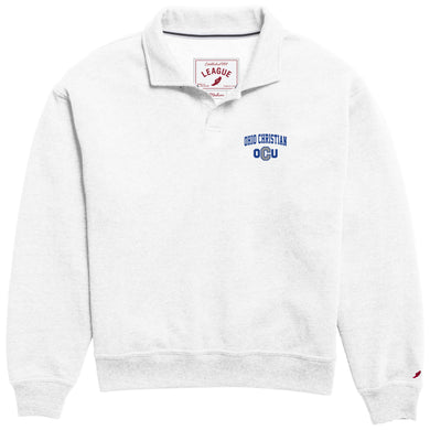 Victory Springs Ladies Collar Pullover | Heather Varsity White