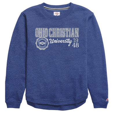 Victory Springs Ladies Crewneck | Heather Royal Blue