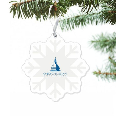 OCU Snowflake Ornament, White