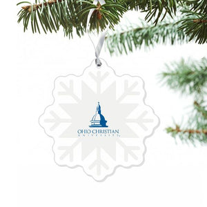OCU Snowflake Ornament, White